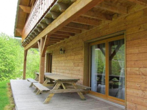 A large and magnificent wooden chalet with a sauna